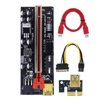 1-10PCS PCIE Riser 009s Plus Različico za Nadgradnjo VER009S Riser Card PCI E 16x PCI Express 6Pin USB 3.0 Kabel 1X 16X Extender