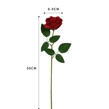 10pcs 50 cm Umetne Vrtnice Veje Cvetje, Poročni Dekoracijo Doma Srčkan Roza Črni Ponaredek Cvetje Urad Dekor 13 Barv