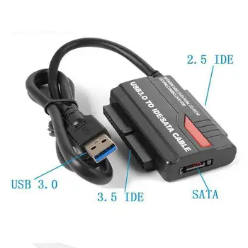 1Pcs USB3.0 Hitro Pogon Linijo IDE+SATA Trdi Disk Adapter HDD Povezave Kartico 2.5 Inch Adapter 3.5 Bralec Mobilne Pretvori Palčni E1A7
