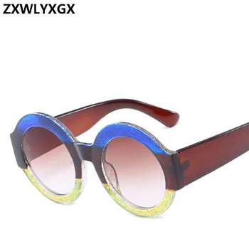 2021 Nov Modni Okrogla sončna Očala Ženske Ženske blagovne Znamke Oblikovalec Prevelik Retro Ravno Vrh Očala za Sonce UV400