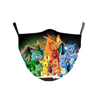2021 Novo Pokemon Pikachu Risanka Tiskanja Odraslih Dustproof Gaza Masko 8 Stilov Zaščito Masko, Mora imeti za Odrasle in Otroke Darilo