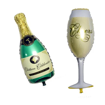 2Pcs/veliko Pokal, Šampanjec Aluminijeva Folija Balon na Helij Ballon Stranka Dobave Poroka Okraski Happy Birthday Party Globos 153