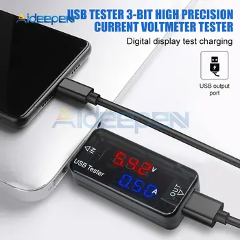 3 bit 3.3-30V USB Trenutno Napetost Polnjenja Detektor Mobile Power Trenutno Voltmeter Ampermeter Napetost USB Polnilnik Tester