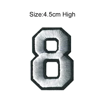 4.5 CM Visoko 1PCS 0-9 črno z belim threa številke Mešani Vezene obliž Sew na Oblačila železa na vrečke dekoracijo obliži