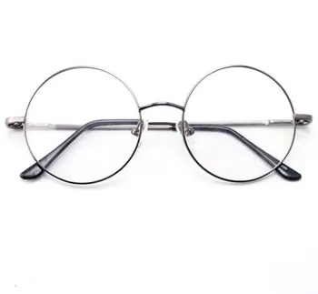 46mm Velikost Prevelik Retro Vintage Stil Krog Eyeglass Okvirji Črno Zlato, Srebro Pištolo Siva Optični RX