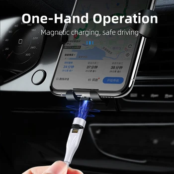 540 Stopinj Rotacije Magnetni Podatkovni Kabel za iPhone Micro USB Kabel Tip C Magnet 3A Hitro Polnjenje Za Samsung Xiaomi