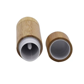 5g 5ml Naravnih prazno bambusa kozmetični posodo balzam za ustnice Šminko cevi ličila embalaža graviranje po meri logo