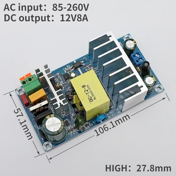 AC220V, da 24V 12V 5V 36V48V visoko napajanje odbor 4a6a stikalo golimi odbor modul AC-DC urejena napajalni modul 100W