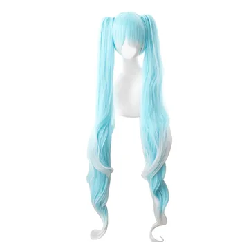 Anime Strip Vocaloid Sneg miku svetlo modra gradient lasuljo vlogo igrajo dolge lase s posnetka ponytails kostum