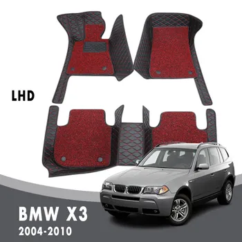 Avto predpražnike Za BMW X3 2010 2009 2008 2007 2006 2005 2004 Dvojno Plast Žične Zanke Preproge Auto Notranja Oprema Zaščitnik