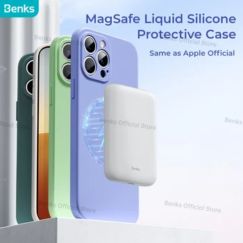 Benks Tekoče Silikona Magnetni rubikova Kocka Zaščitna torbica Za iPhone 13 Pro Max Kože, Občutek Anti-fingerprint Anti-spusti Pokrov