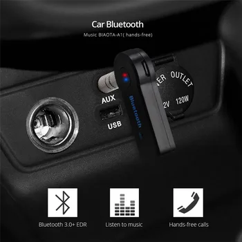 Bluetooth-Združljive Glasbene Adapter za Brezžični Sprejemnik Adapter Mini Stereo 3.5 mm Jack Za Avto Glasbe, Audio Aux izhod za Slušalke Sprejemnikom