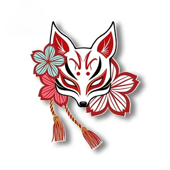CMCT Japonski fox masko nepremočljiva osebnost, ki je primerna za okno, ki zajema nič avto nalepke 13 cm x 11 cm