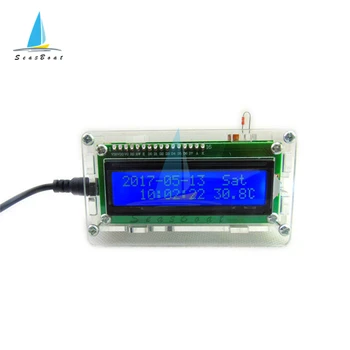 Digitalna Ura DIY Komplet za Alarm Elektronska Ura Modul z Akril Primeru LCD1602 Zaslon Datum Teden Časa, Temperature Merilnik