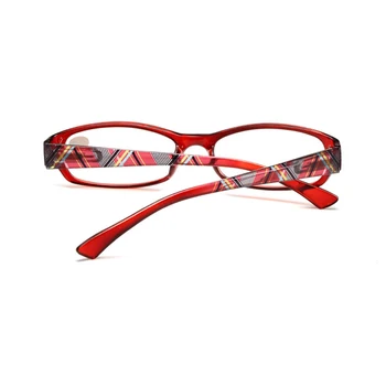 Elbru Anti Modra Svetloba Pomladi Noge Obravnavi Očala Ženske Ultralahkih Cvetlični Kvadratni Okvir Presbyopic Očala Dioptrije +1.0 +4.0