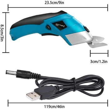 Električne Škarje Akumulatorski Škarje Box Cutter za Obrt Moč za Šivanje Škarje za Rezanje Orodje Rezalnik za Obrt Box Karton