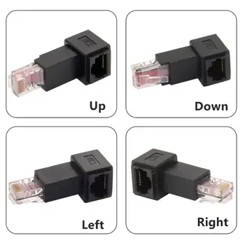 Ethernet Adapter Cat5e/Cat6 Up pravim Kotom Ethernet Adapter, 90-Stopinjski 270 Stopinj RJ45/ 8P8C Ethernet RJ45 Ženski/ 8P8C Moški