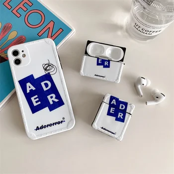 Južna Koreja Ader Napaka Blagovne Znamke Slušalke Primeru Za Apple Airpods 3 2 1 Pro Zaščitna Brezžične Bluetooth Slušalke Kritje Visi Sponke