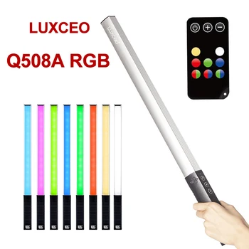 LUXCEO Q508A RGB Fill Light Cev Led Video Razsvetljavo Daljinski upravljalnik 8 Barve 3000K-5700K Ročaj Luči Za Nočno Streljanje, ki