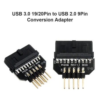 Matično ploščo USB2.0 9-pin za USB3.0 19pin sprednja plošča vtič v priključek USB 3.0 19/20pin USB 2.0 9pin pretvorbo tok Vroče
