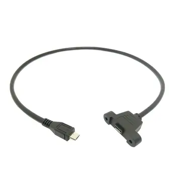 Micro b moški na USB 2.0 ženski podaljšek panel mount vijak uho kabel Z luknjo za vijak Opno line
