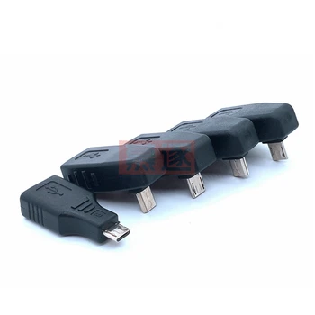 Mini USB 2.0-A Ženski Mikro/ Mini USB B 5 Pin Moški Vtič Host OTG Adapter Pretvornik Priključek do 480Mbps Črna