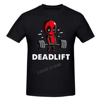 Neverjetno Deadpool Deadlift Uteži Smešno Fitnesst T shirt Harajuku Kratek Rokav T-shirt Grafike Tshirts blagovnih Znamk Tee Vrh