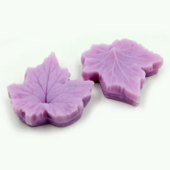Nov Prihod Foodgrade Silikonski Maple Leaf Model za Torto Dekoracijo Fondat Plesni Silicij plesni Torto Fondat Barva Vijolična