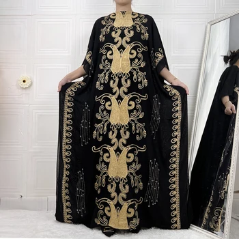 Nove Muslimanske Abaya Tam Kaftan Dubaj Bondou Zlata Nit Lepo Vezenje Brezplačno Velikost Dolgo Rode Islamske Ženske Obleke, Halje Oblačila