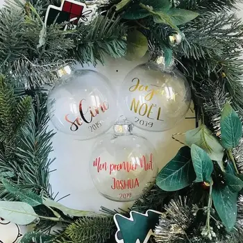 Osebno Božič Žogo, Pregleden Božični Okrasek, Vesel Božič Žogo, Christmas Tree Okraski, Otroška Žoga