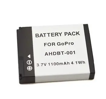 Polnilna Litij-Ionska Baterija za GoPro HD HERO, HERO2, JUNAK 2 Kamere in GoPro AHDBT-001,AHDBT-002 3,7 V,1100mAh