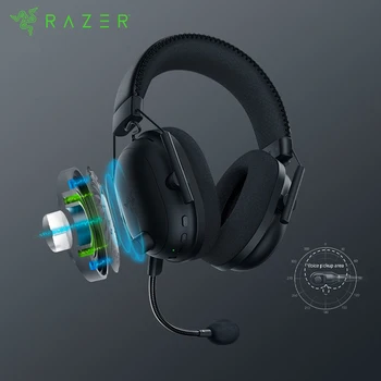 Razer BlackShark V2 Pro Wireless Gaming Slušalke: 7.1 THX Prostorskih Surround Zvok - 50mm Drivers - Snemljiv Mikrofon - 3,5 mm Jack