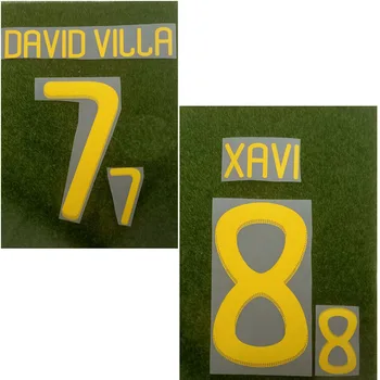 Retro 2010 Španija #8 Xavi Nameset #7 David Villa #9 Torres Tiskanje Nogomet Značko Obliž