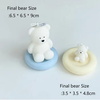 Sveča Silikonsko Plesni Medved 3D Živali Medved Baby Svečo Vosek Plesni Dišavna Sveča, zaradi Česar korejskem Slogu