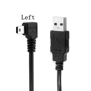 USB 2.0 Moški Mini USB Tip B 5pin 90 Stopinj Gor in Dol & Levo & Desno pod Kotom Moški SLR Fotoaparat Trdi Disk Podatkovni Kabel 0,5 M 3M 5M