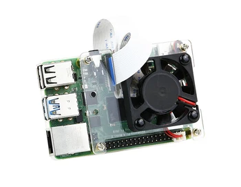 Yahboom Raspberry Pi 4B akril nosilec primeru z luknjami za Raspberry Pi uradni HQ fotoaparat in hladilni ventilator