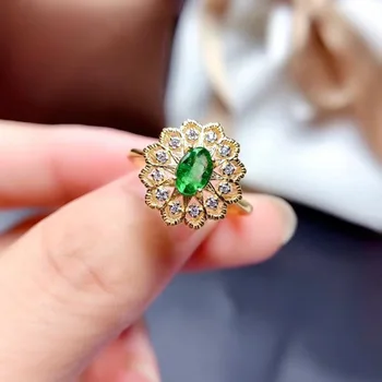 Zelena Smaragdni Diamant Obesek Pravi 925 Sterling Srebro Čar Stranka Poročni Obeski Ogrlica za Ženske Obroč, Nakit,