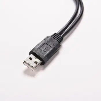 Črn USB 2.0 Podaljšek 1 Ženski 2 Dual USB Moški v središču za Podatke za izmenični Tok Y Razdelilnik USB, Polnjenje Napajalni Kabel Kabel