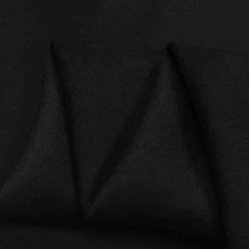 Črna volna tkanina kašmir tkanine 600 g/meter srednja debelina toplo in gladko,WF270