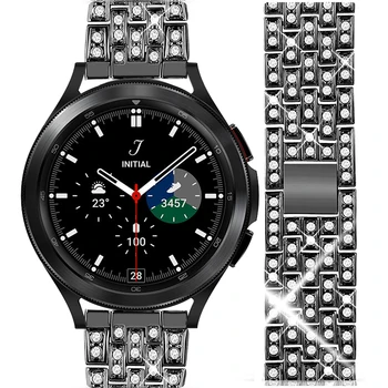 Trak Za Samsung Galaxy Watch 4 44 mm 40 mm / Galaxy Watch Aktivna 2 40 mm 44 Watch3 41mm Diamond Kovinsko Povezavo Zapestnica 20 mm, Razreda